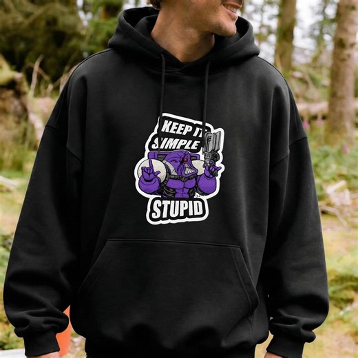 Sci-fi Parody Embroidered Hoodie, Space Commander Meme Sweatshirt, Keep It Simple Stupid Fan Art. - Etsy