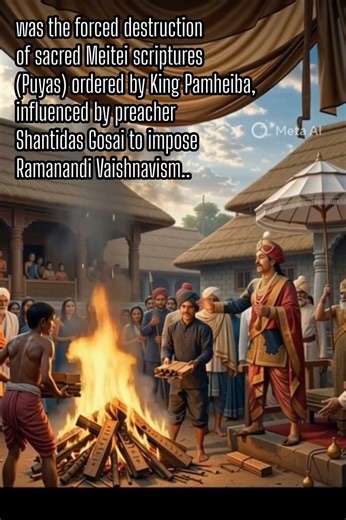 Puya Meithaba (Burning of the Puyas) 1729 AD