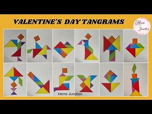 How to make Tangrams for Valentine's Day💘🌹💞