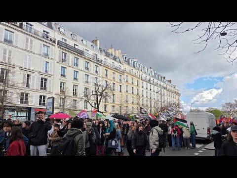 live: Paris March Against Fascism, War in Iran and Lebanon, Manif Paris Solidarité 14/03/2026
