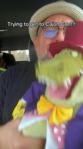 Me and Charlie the Gator dropping off Free Cajun Con Tickets. CAJUN CON | CAJUN CON