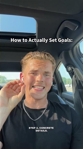 How to set goals.