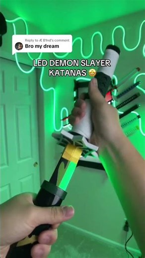 My Sanemi LED Katana Is GLOWING In My Room 🤩🍃