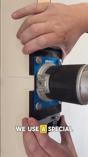 The Secret to a Perfect Door Handle Install! 🚪🛠️ #diy #construction