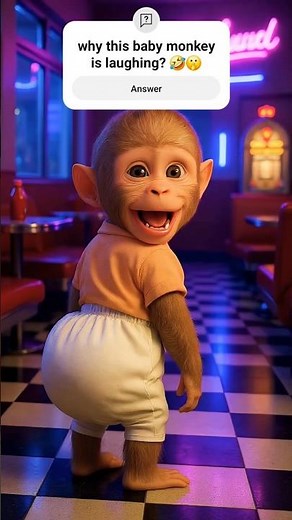 baby monkey hilarious laugh after farting 😍🤪🤣🐒 | monkey fart | laugh