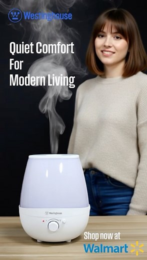 Waking up with a dry throat or stuffy nose? When the air turns harsh overnight, your comfort takes the hit. The Westinghouse Cool Mist Ultrasonic Humidifier keeps your room perfectly balanced - quietly hydrating the air while you rest. With aroma diffusion, adjustable mist control, and 7 soothing night-light colors, it’s comfort that works while you sleep. Because even your nights deserve Westinghouse care. Shop now at Walmart! - https://bit.ly/3KdY6vS #Westinghouse #HomeComfort #CoolMistHumidif