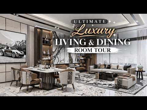 Luxury Living Room and Dining Room Tour | Modern Interior Design 2026