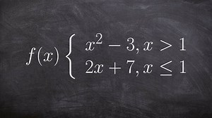 Tutorial for evaluating a piecewise function given three different values