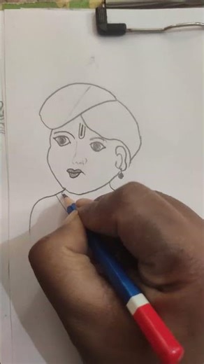 easy Shri Krishna face drawing #trendingshorts #god drawing #lifeisbutadream #easysketch