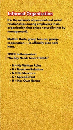 Informal Organisation Trick | Class 12 Business Studies chapter Organising | #businessstudiesclass12