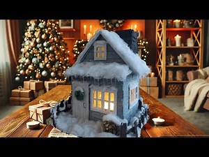 DIY Christmas House: How to Make a Stunning Cardboard Holiday Decoration!