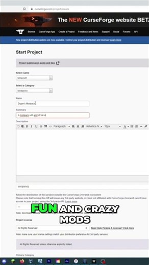 Publishing your first CurseForge modpack #minecraft #mods #tutorial