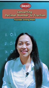 Converting Decimal Number to Fraction #math #mathtricks #mathhacks #mathtutorial #matheducation #mathtutor #mathtutoring #mathskills #decimaltofraction | Unang Math