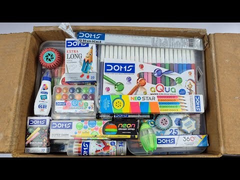 Super DOMS Stationary Collection😍Chalk, Watercolour, Brush, Plastic colour, Clay, Gum, Oil Pastal