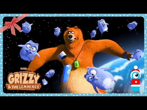 Grizzy pulou um pouco alto demais - Grizzy e os Lemmings | Português | Compilação de Feliz Natal! 🎁