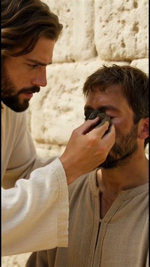 Jesus heal a born blind man | John 9:6–7 #john9 #jesusheals #miracle #devinehealing #fyp