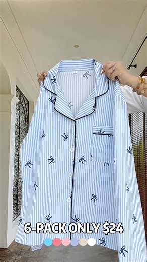 🌙 Sweet Dreams, Cozy Comfort 🌙 🇺🇸 Shipped from the USA · Women's Striped Bow Print Pajama Set This charming long-sleeved pajama set blends playful bow prints with classic stripes for a look that's as sweet as it is comfortable. Designed for restful nights and lazy mornings, it's the perfect choice for feeling put-together even during your most relaxed moments. ✔ Soft long-sleeved top with delicate bow accents ✔ Matching striped bottoms for complete cozy style ✔ Breathable fabric that keeps y