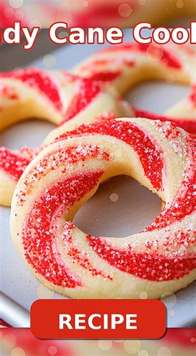 Peppermint Candy Cane Cookies Yield: About 30 cookies Prep Time: 25 minutes Chill Time: 30 minutes Bake Time: 8–10 minutes Total Time: ~1 hour 15 minutes Ingredients 1 cup (227 g) unsalted butter, softened 1 cup (200 g) granulated sugar 1 large egg 1 teaspoon vanilla extract 1 teaspoon peppermint extract 2½ cups (315 g) all-purpose flour ½ teaspoon salt Red gel food coloring, as needed ¼ cup (50 g) granulated sugar (for rolling) Instructions Cream Butter & Sugar In a large bowl, beat butter and 