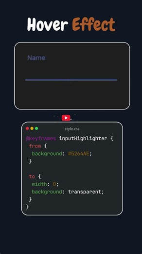 🤙🤓Input Field Animation #webdevelopment #html #css #shorts