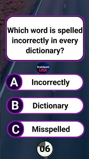 Which word is spelled incorrectly in every dictionary #triviatricks #englishquiz #learnenglish #quiz