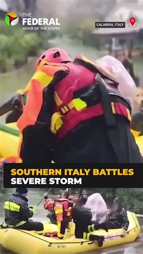 Southern Italy floods: Orange alert in Calabria, Sicily | #shorts