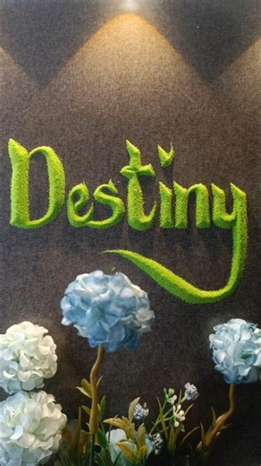 Destiny Name Sand Art Calligraphy | Satisfying Name Writing 🎨 #Shorts