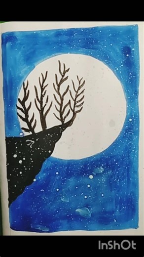 #Easy sunset 🌌 painting 🖌️ beautiful sunset scenery #