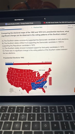 Comparing the electoral maps of the 1952 and 1972 U.S. presiden... | Filo