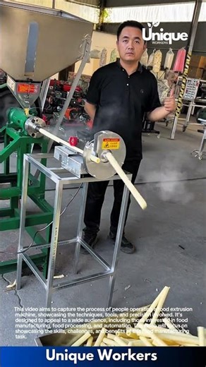 Food extrusion machine: automated snack production