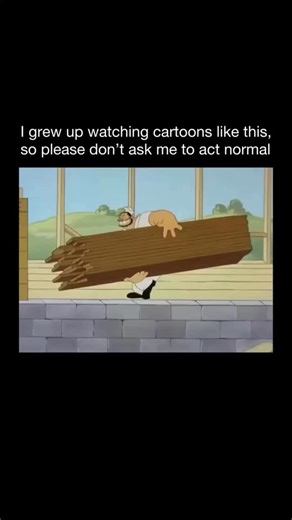 Just Peak one's on Instagram: "Follow for more content... Comment your fav Cartoon...👇 Popeye is a classic cartoon sailor known for his squinty eye, pipe, anchor tattoos, and gravelly voice. He first appeared in 1929 in the comic strip Thimble Theatre, created by E. C. Segar. Originally a side character, Popeye quickly became so popular that he took over the strip entirely. His tough but good heart personality made him stand out at a time when comic heroes were often polished and idealized. The