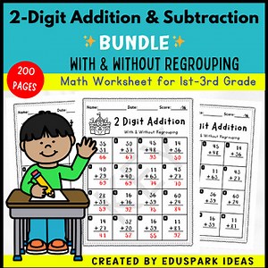 Two Digit Mixed Addition and Subtraction with and without Regrouping Worksheets