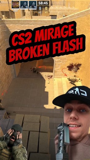 CS2 Mirage A-Site BROKEN Flash Lineup (Full Blind Every Time) 🤯 #cs2 #shorts