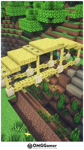 🌉 Minecraft Cozy Bridge With Rustic Wooden Style and Soft Lantern Glow 🍂 🌉 ✨ Create a peaceful cozy bridge using oak wood, slabs, and fences for a rustic look. Add lanterns, trapdoors, and flowing water below to give it a warm countryside vibe, perfect for villages, forests, or survival bases. 🌾🕯#MinecraftBridge. #CozyBuild #RusticMinecraft #MinecraftIdeas #CreativeBuilds | OMGGamer