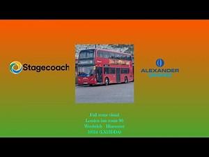 Full route visual | London bus route 96 | Woolwich - Bluewater | 10114 (LX12DDA)
