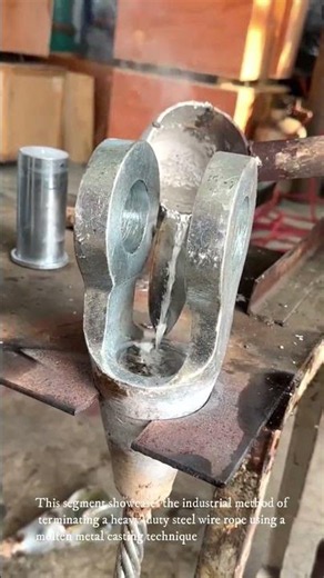 Pouring Molten Metal for Wire Rope Socket Termination