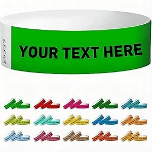 Wrist Bands for Events Custom Wristbands for Events Personalized Wristbands Tyvek Custom Wristband Customized Wristbands Arm Bands for Business Logo Party Custom Wrist Band Customizable Wristbands.