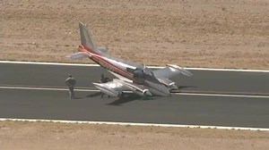 12K views · 254 reactions | WATCH: A small plane makes an emergency landing with nose gear failure, forcing the front of the Cessna to tip down and screech across the runway. The pilot and passenger walk away unharmed. (video credit: KNXV) | CBS LA | Facebook