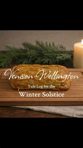 Whats Dani Dishing on Instagram: "My favorite Yule tradition is making a Venison Wellington Yule Log for the Winter Solstice. Ingredients: • Venison tenderloin • Mushrooms, finely chopped • Shallot & garlic • Butter • Dijon or hot mustard • Prosciutto • Puff pastry • Egg (for wash) • Salt, pepper Steps 1. Season venison and quickly sear on all sides. Brush with mustard and chill. 2. Cook mushrooms until very dry. Add butter, shallot, and cook until fragrant. Cool completely. 3. Layer prosciutto,