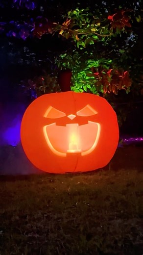 45K views · 2.5K reactions | Spooky Season is FINALLY here and I’m back to bring it through the end of the year. Don’t worry though. I won’t be stealing Christmas… #halloween #singingpumpkin #inflatable #trickghastly #acdc | Trick Ghastly | Facebook