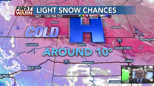 Snow Forecast: We have a couple chances of light snow starting tonight and heading into the weekend. Watch for hour-by-hour details. -Meteorologist Jacob Morse | KMOT | Facebook