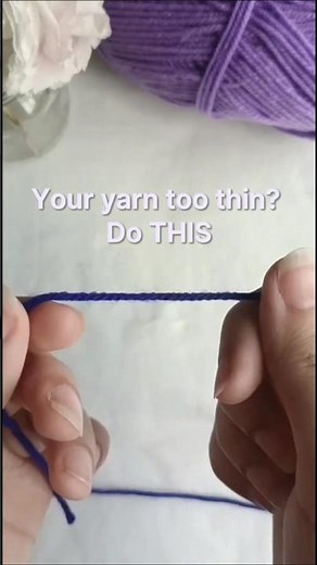 How to DOUBLE your yarn for crochet #crochettips #ytshorts #tinyloopscrochet
