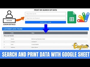 Google Sheets WEB APP LOGIN | Search Data | Print Result | R43