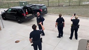 We hope you all were able to enjoy the Air Force Thunderbirds flyover this afternoon. If not, here is the view from our Westwoods Community Station. Thank you Air Force Thunderbirds for the show of support to everyone on the frontlines of COVID-19! Video courtesy of Commander Avila. @Air Force Thunderbirds | Arvada Police Department, Colorado