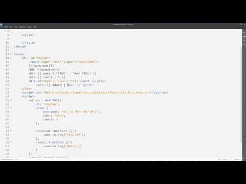 1. Getting started with Vuejs - 8. data binding input fields
