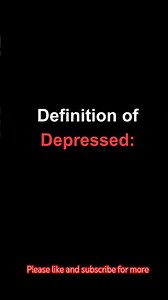 Definition and meaning of Depressed #depressed #depression #mentalhealth #englishwords #learnenglish