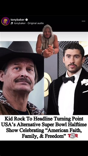Kid Rock will have an alternative Super Bowl Half Time Show with TPUSA #kidrock #superbowl #badbunny