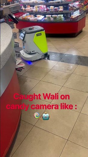 The AI Janitor must’ve known I was recording 🤣♻️✅ #robotcleaners #robotmop #Ai janitor