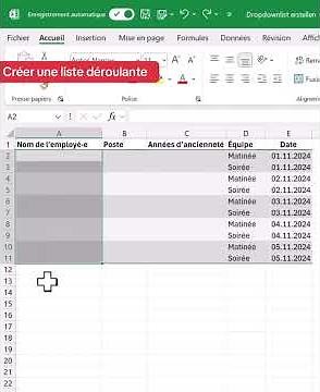 Créer une liste déroulante dans #Excel (nouvelle version)
