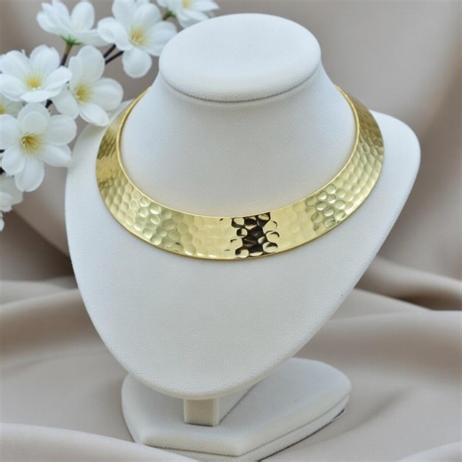 Classic Hammered Gold Cuff Bracelet, Open Bangle, Adjustable Sizing, Modern Minimalist, Anniversary Gift - Etsy