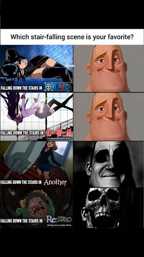 "Some anime stair scenes are unforgettable... for very different reasons. 💀📺